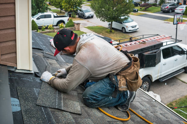 Professional Roofing technician working in New Madison, OH